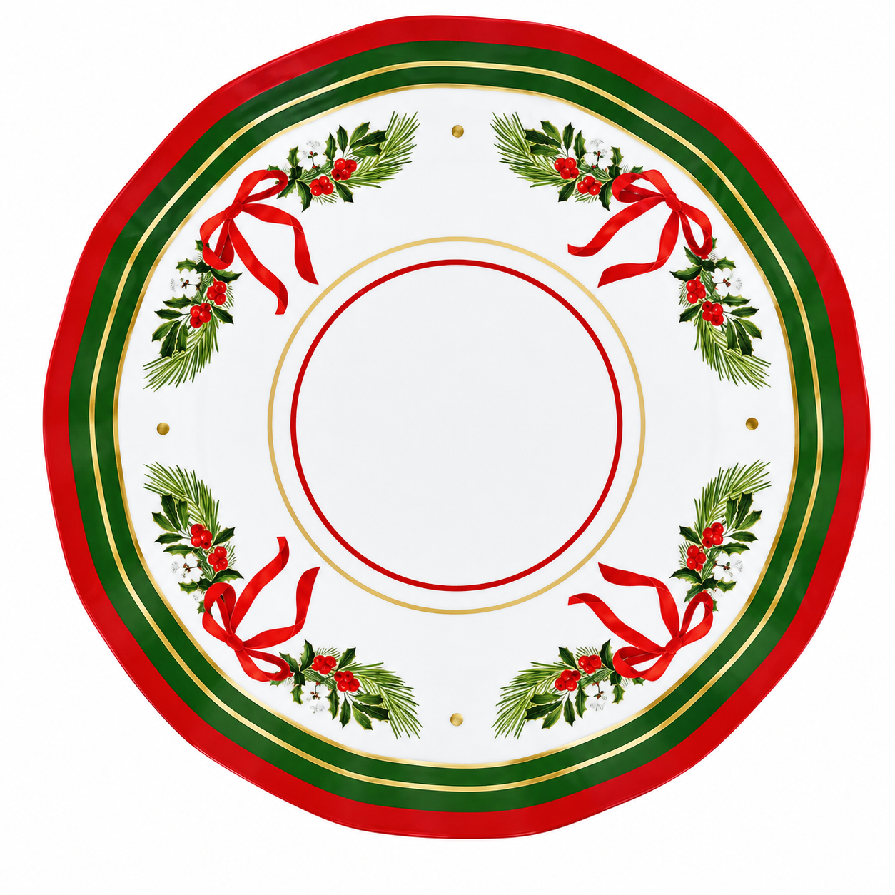 Plato llano ondulado Home for the Holidays 10.5"