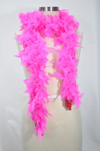 Boa de plumas Schlappen teñida iridiscente de 20-25 cm - Negro/Iridiscente