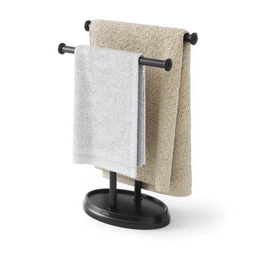 Palm Tree Towel Rack Black