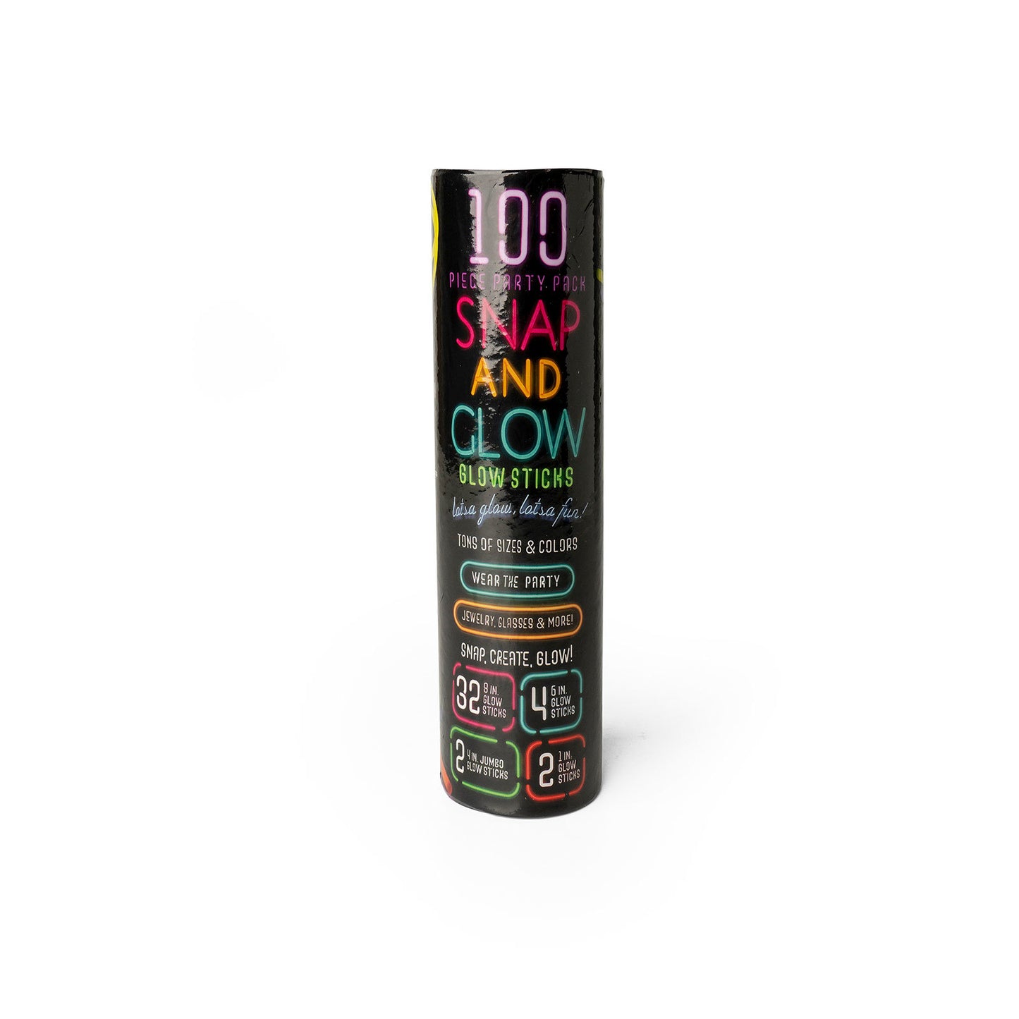 Snap And Glow Sticks - 100 Piece Party Pack
