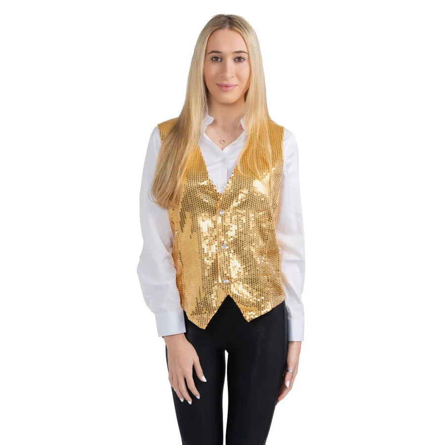 Gold Sequin Vest - Adult
