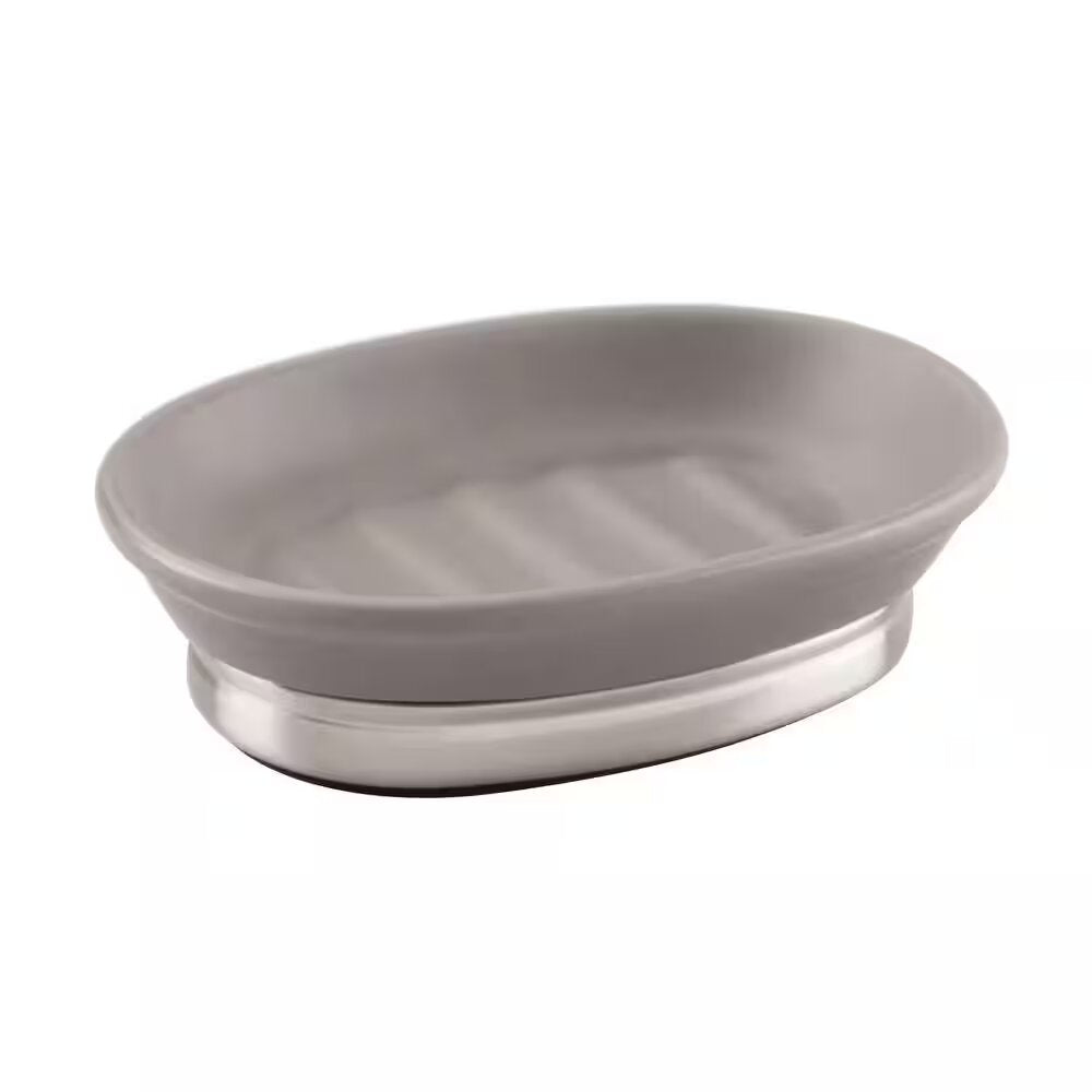 York Soap Dish Matte Gray / Brushed