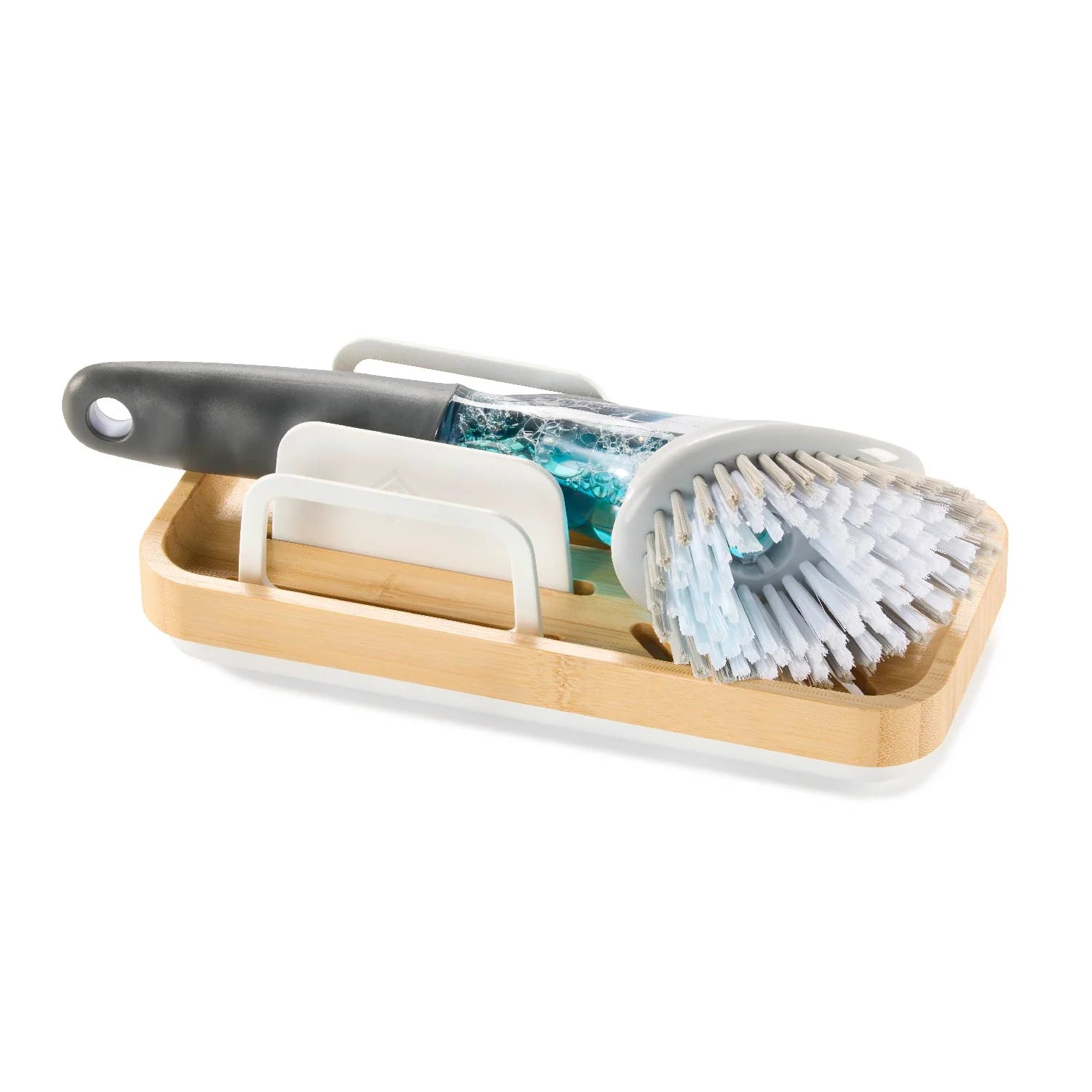 Bamboo Sink Caddy White