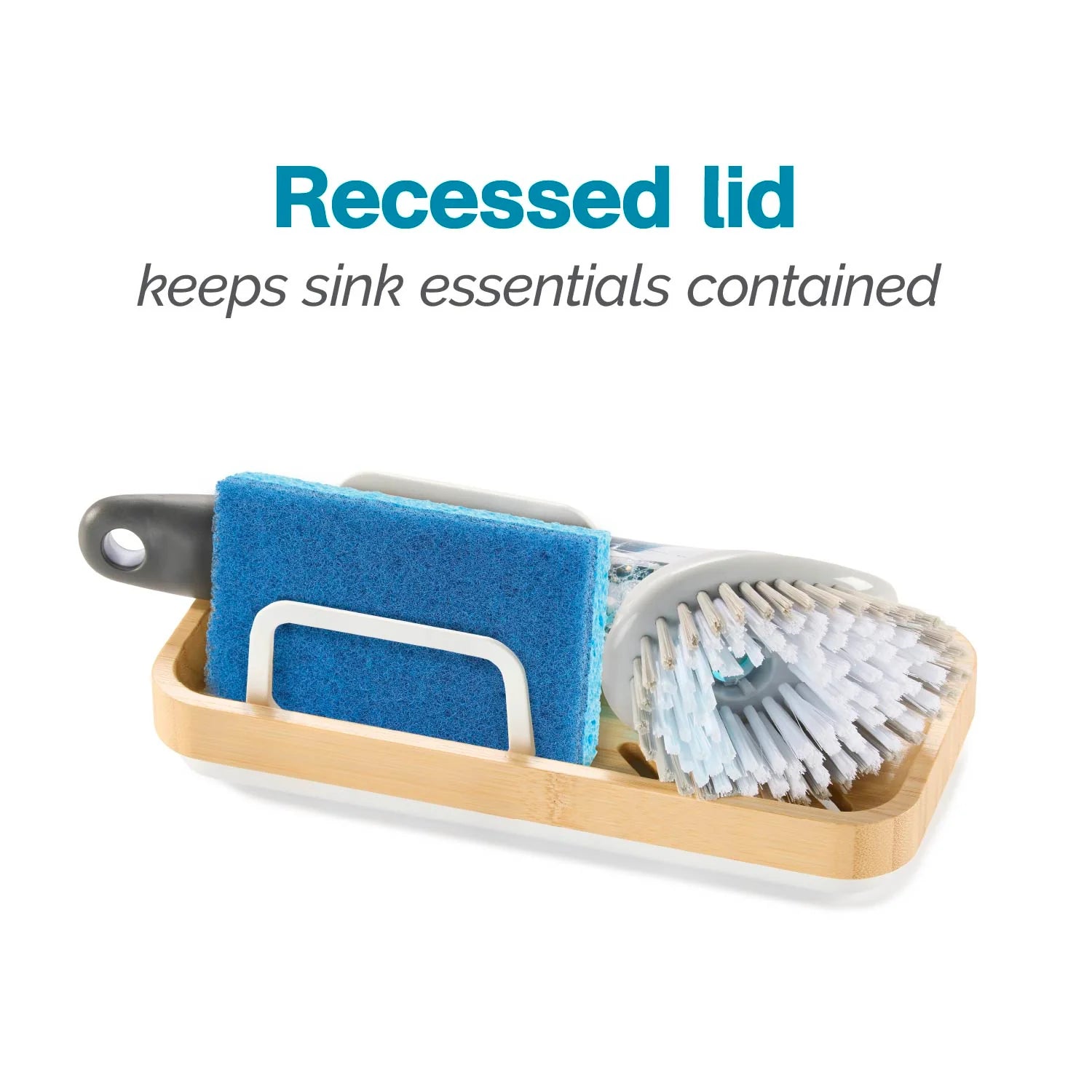 Bamboo Sink Caddy White