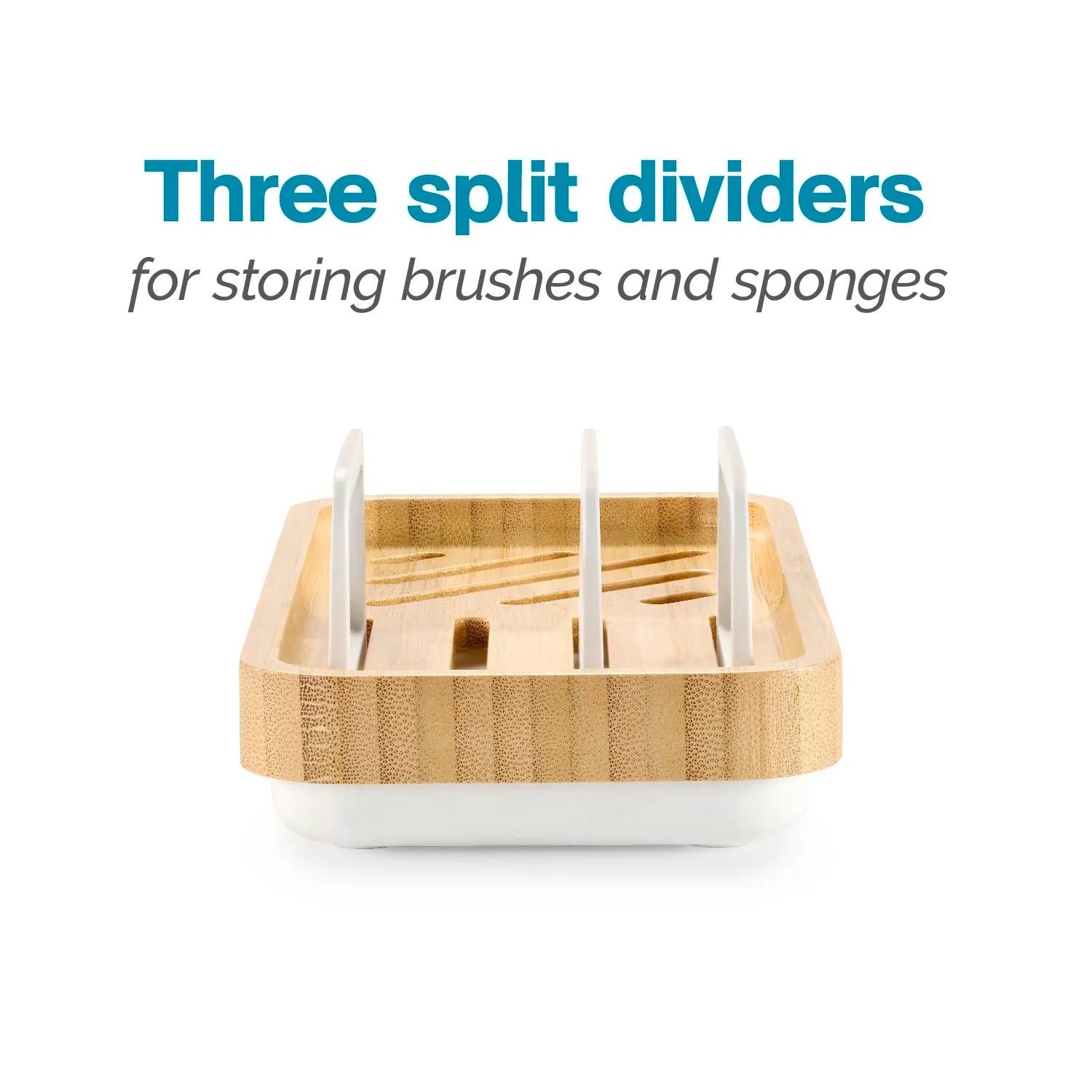 Bamboo Sink Caddy White