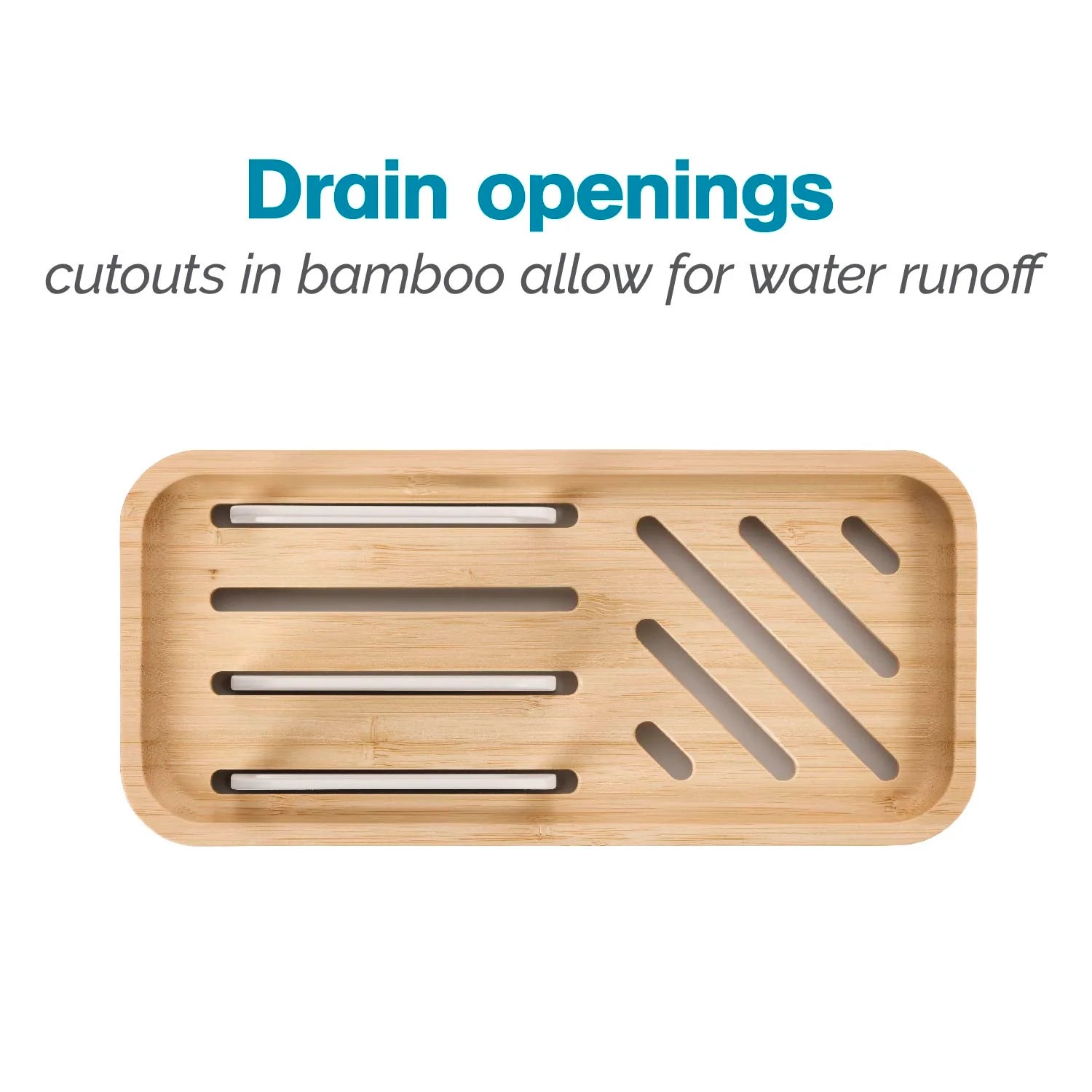Bamboo Sink Caddy White