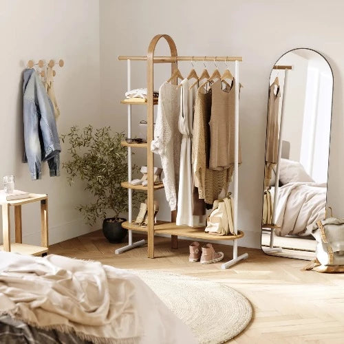 Bellwood Garment Rack White/Natural