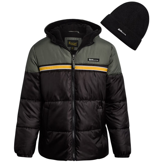 GWP Chest Stripe Puffer Olive