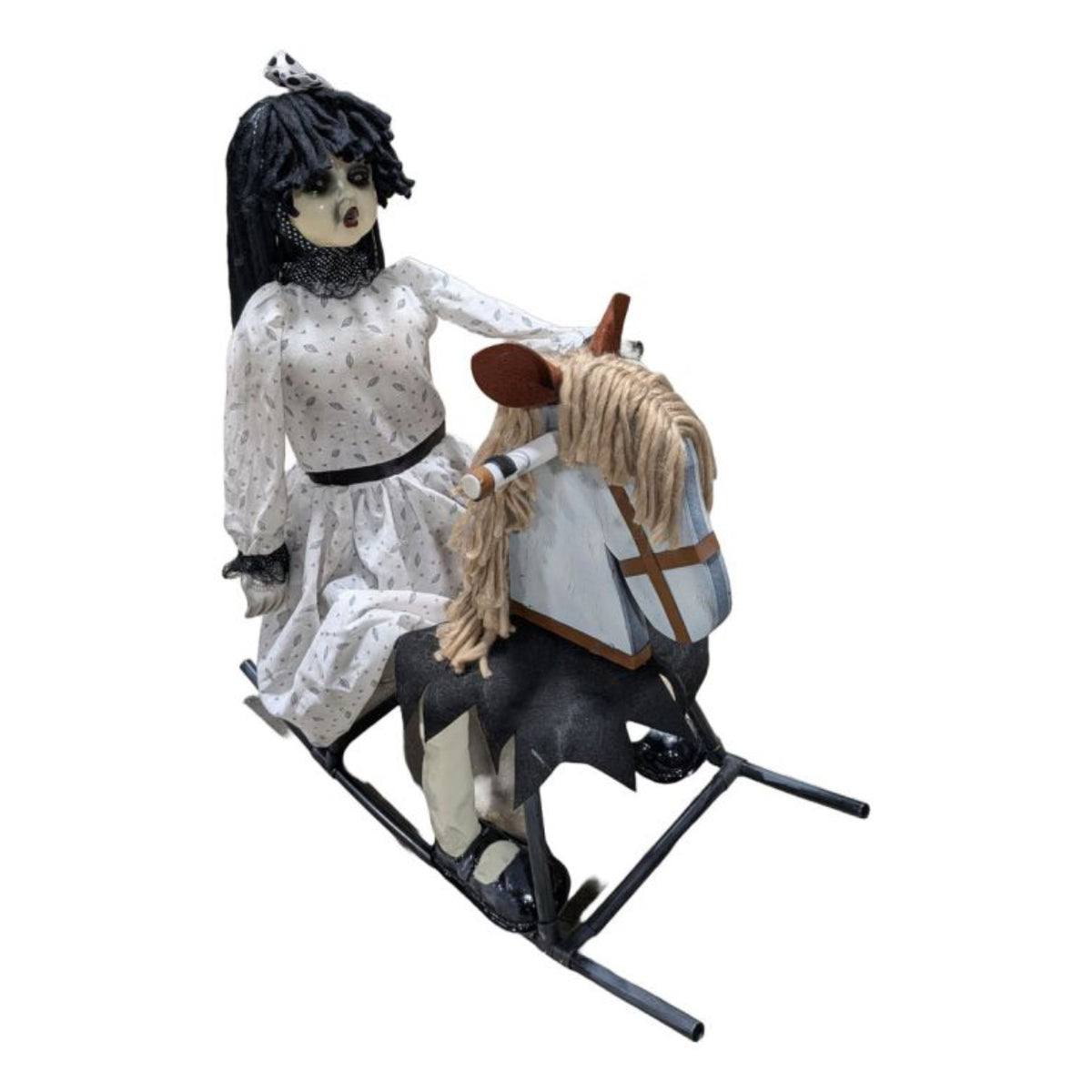 28.3" Animated Rocking Horse with Doll