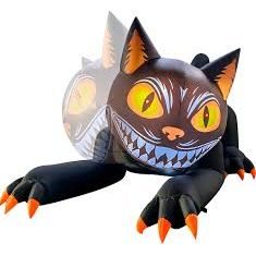 Decoración Inflable de Halloween de 2.2m de Largo - Gato Vibratorio
