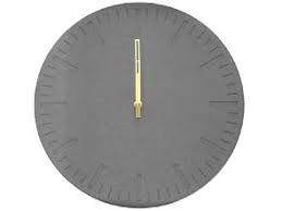 15.7" Round Wall Clock Grey