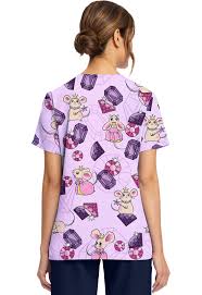 Top con cuello en V estampado Princesa Ratón