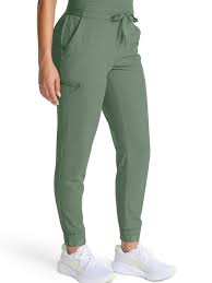 Pantalón jogger Bekah de tiro medio color verde Acadia
