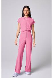 Dolman Wide Leg Jump Pixel Pink