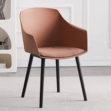 Nordic Style PP Plastic Dining Chair Brown