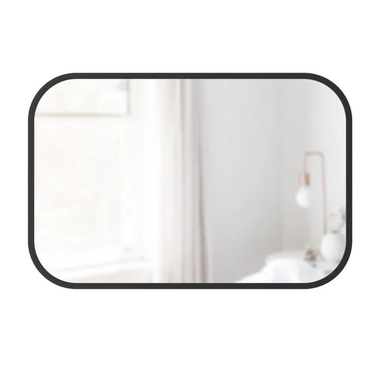 Hub Rectangle Wall Mirror 24 X 36  Black