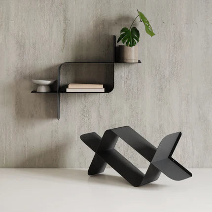 Montage Metal Wall Shelves, Set of 2 Black