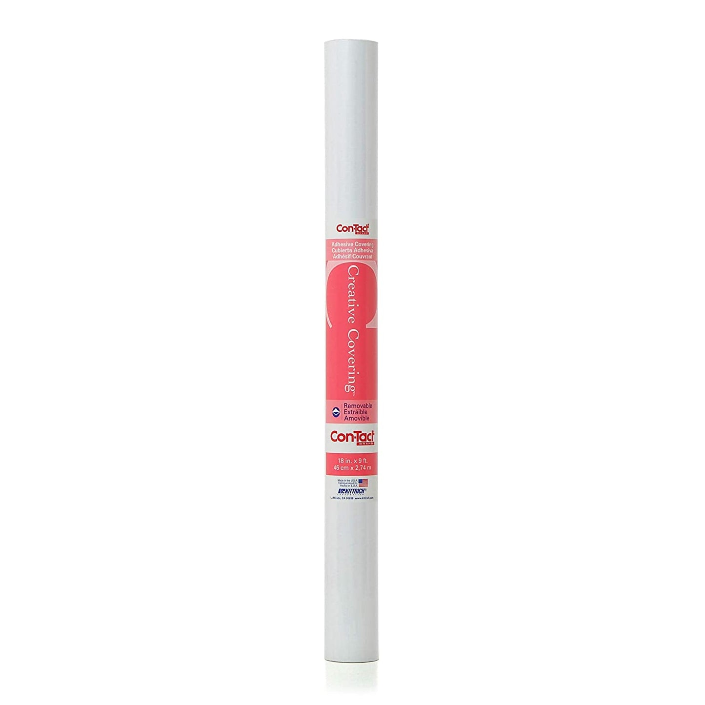 Shelf Liner, Non-Adhesive, Vinyl, White 18" x 9ft