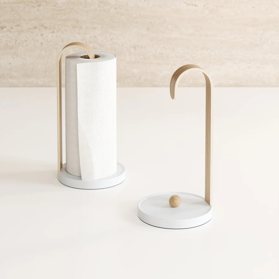 Bellwood Paper Towel Holder White/Natural