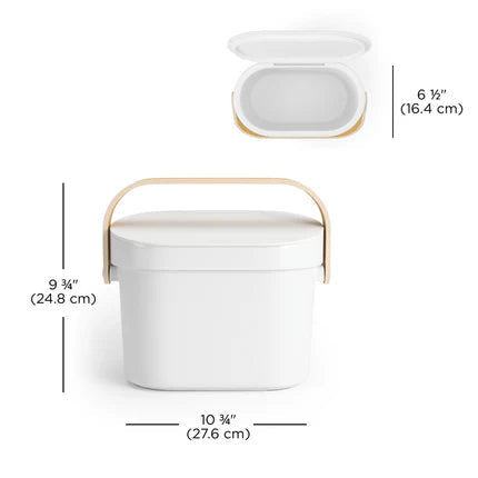 Bellwood Compost Bin White  /Natural