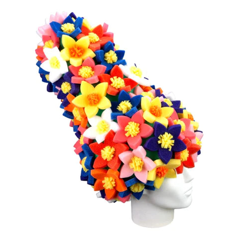 Large Bun With Flowers  Wig