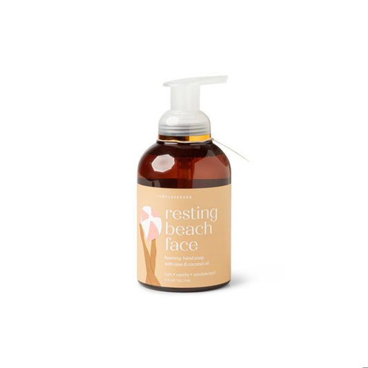 Lemon Lavender Foaming Hand Soap Resting Beach Face