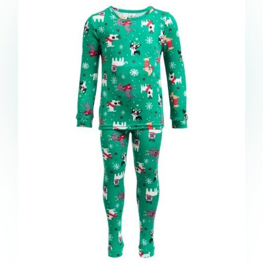 Boys 2-Piece Pajama Sleep  Christmas Green