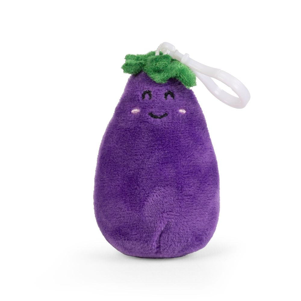 LITTLE Clips Llaveros de Peluche de Verduras Berenjena