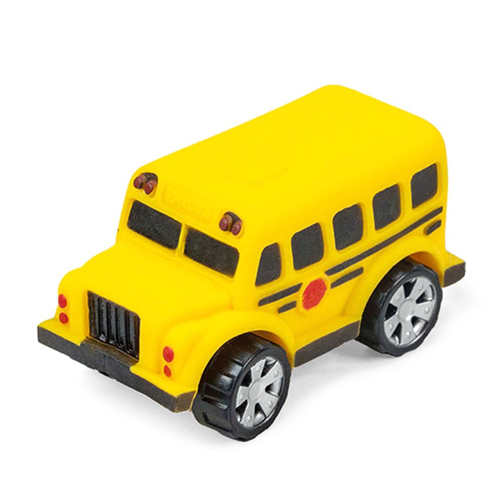 Autobús escolar sensorial elástico con ruedas de juguete