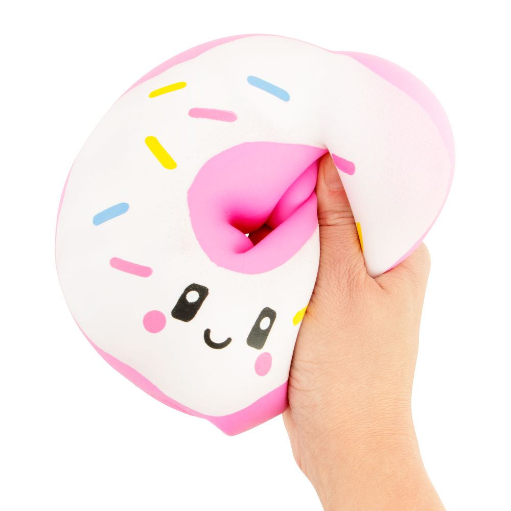 The Big Squij Donut Slow-Rise Squishy Toy White - Pink