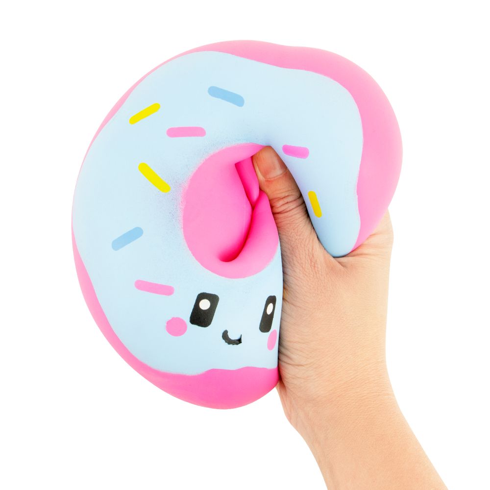 The Big Squij Donut Slow-Rise Squishy Toy Blue-Fuchsia