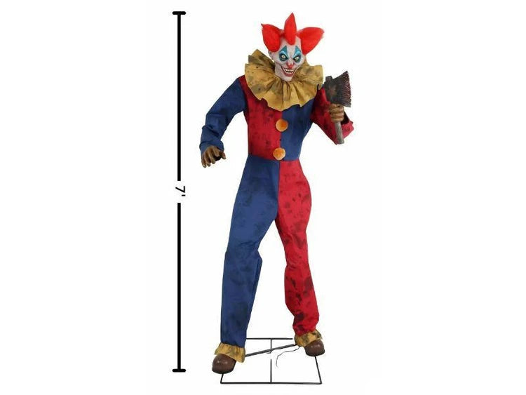 7 FT Animated The Axe-Wielding Clown Halloween Decoration