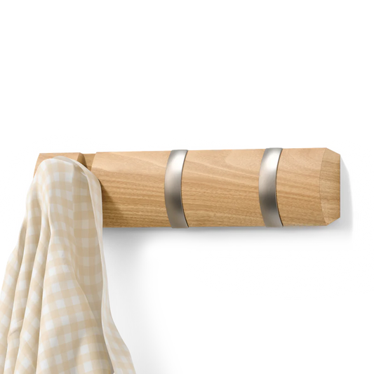 Flip 3 Wall Hook Natural / Nickel