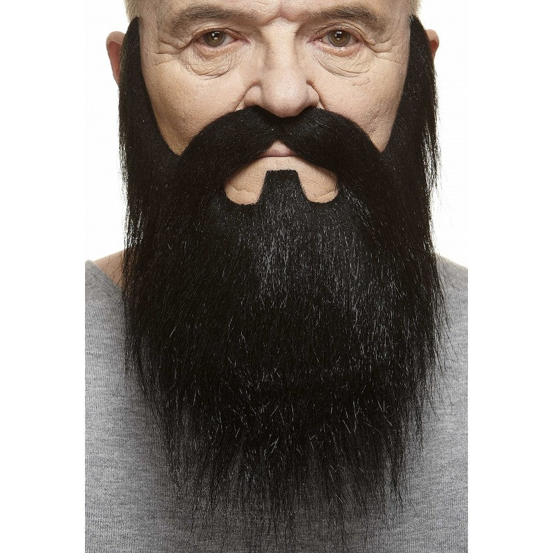 Mustache and beard, black