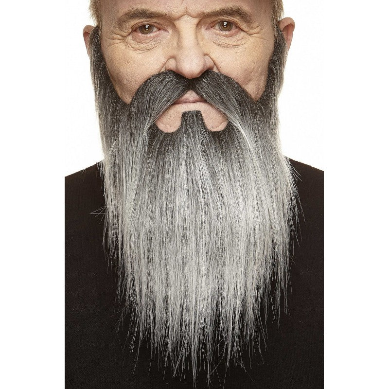 Mustache and beard, salt and pepper