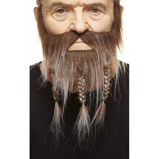 Mustache and beard, Brown and Gray