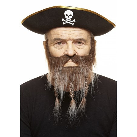 Mustache and beard, Brown and Gray