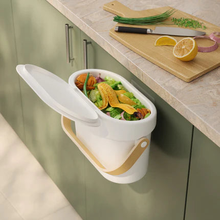 Bellwood Compost Bin White  /Natural