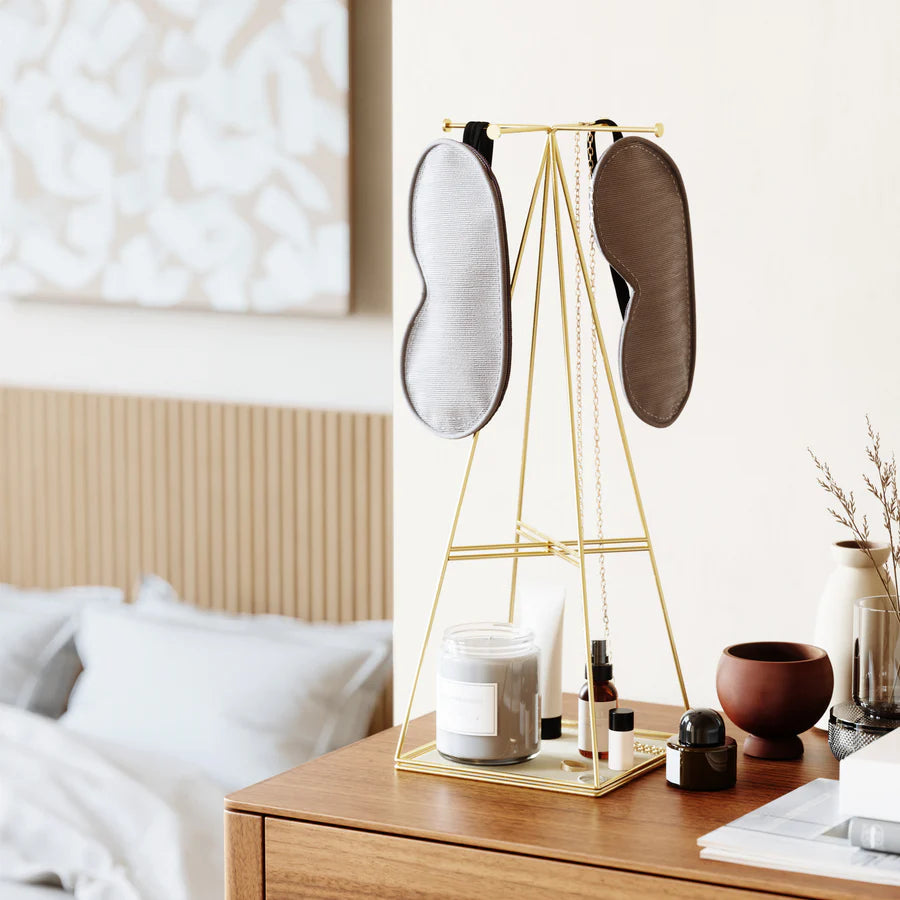 Prisma Jewelry Stand Matte Brass