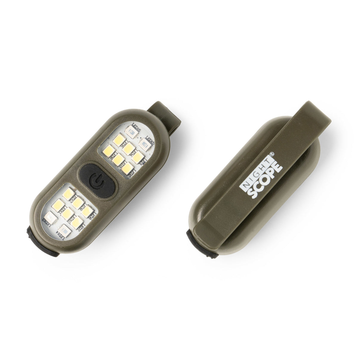 Luz LED recargable con clip Night Scope Verde oliva