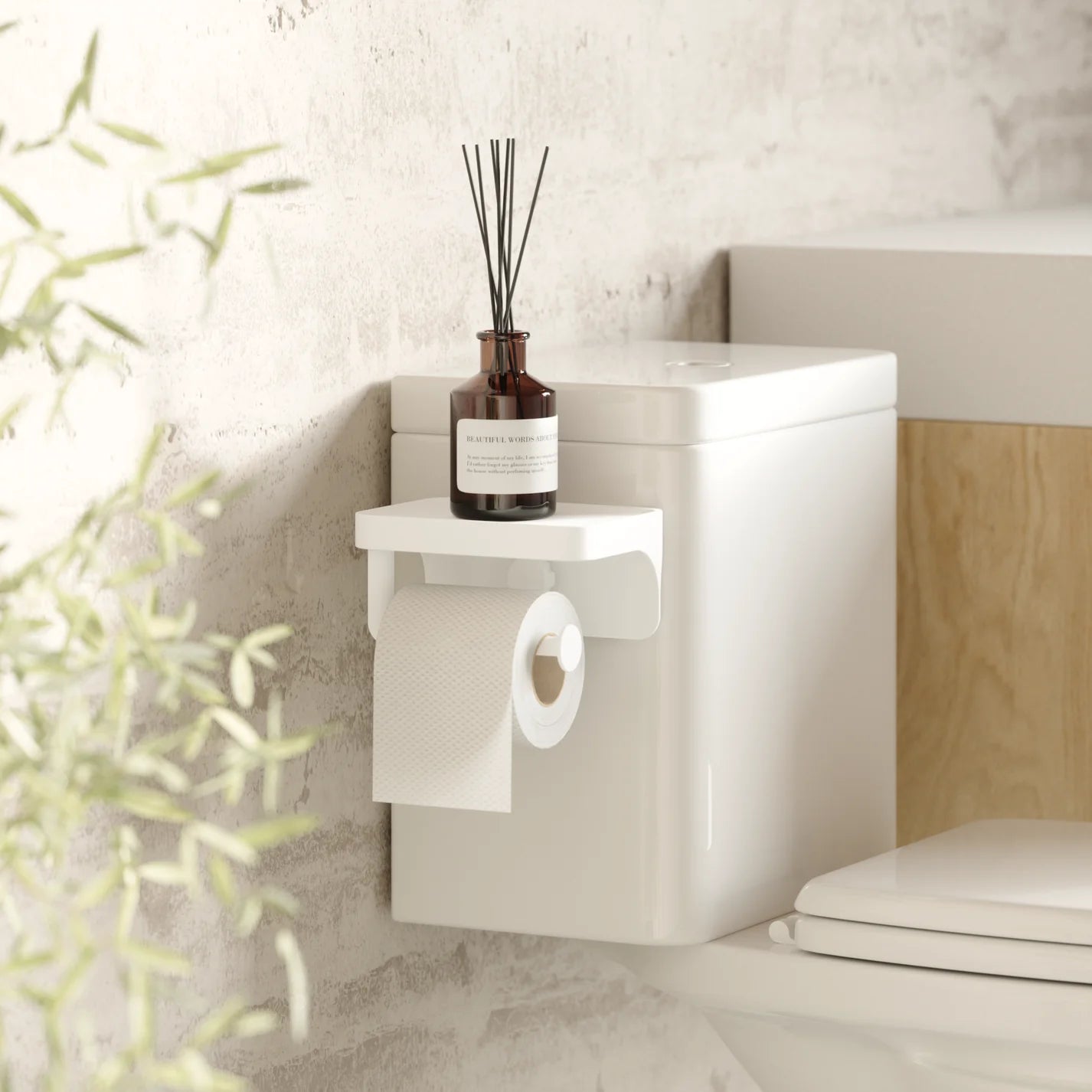 Flex Adhesive Toilet Paper Holder White