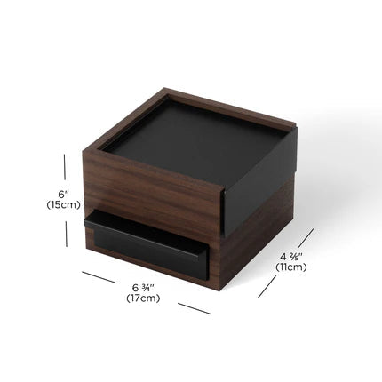 Stowit Mini Storage Box Black / Walnut