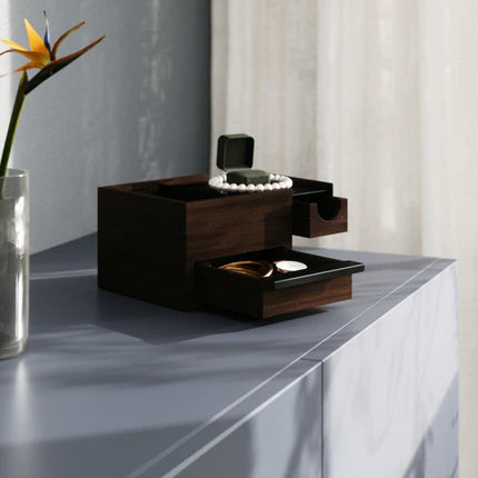 Stowit Mini Storage Box Black / Walnut