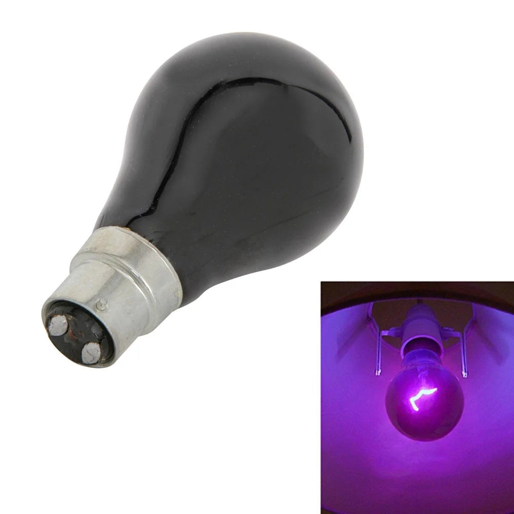 75W Ultra Violet Black Light Bulb. (Fits E27 Medium Screw Base) Peggable Colour