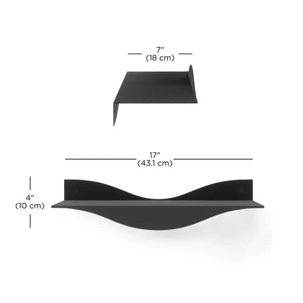 Surf Shelf, Set of 2 Black