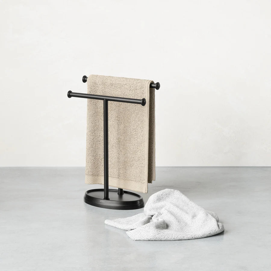 Palm Tree Towel Rack Black