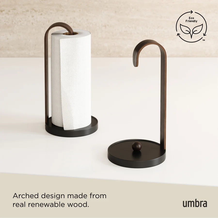 Bellwood Paper Towel Holder Black / Walnut