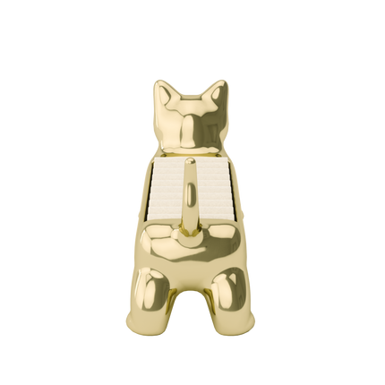 Ali Cat Ring Holder Brass