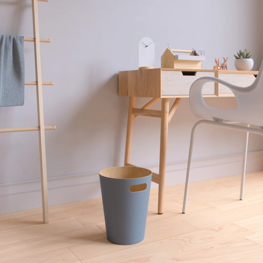 Woodrow Trash Can Slate Blue
