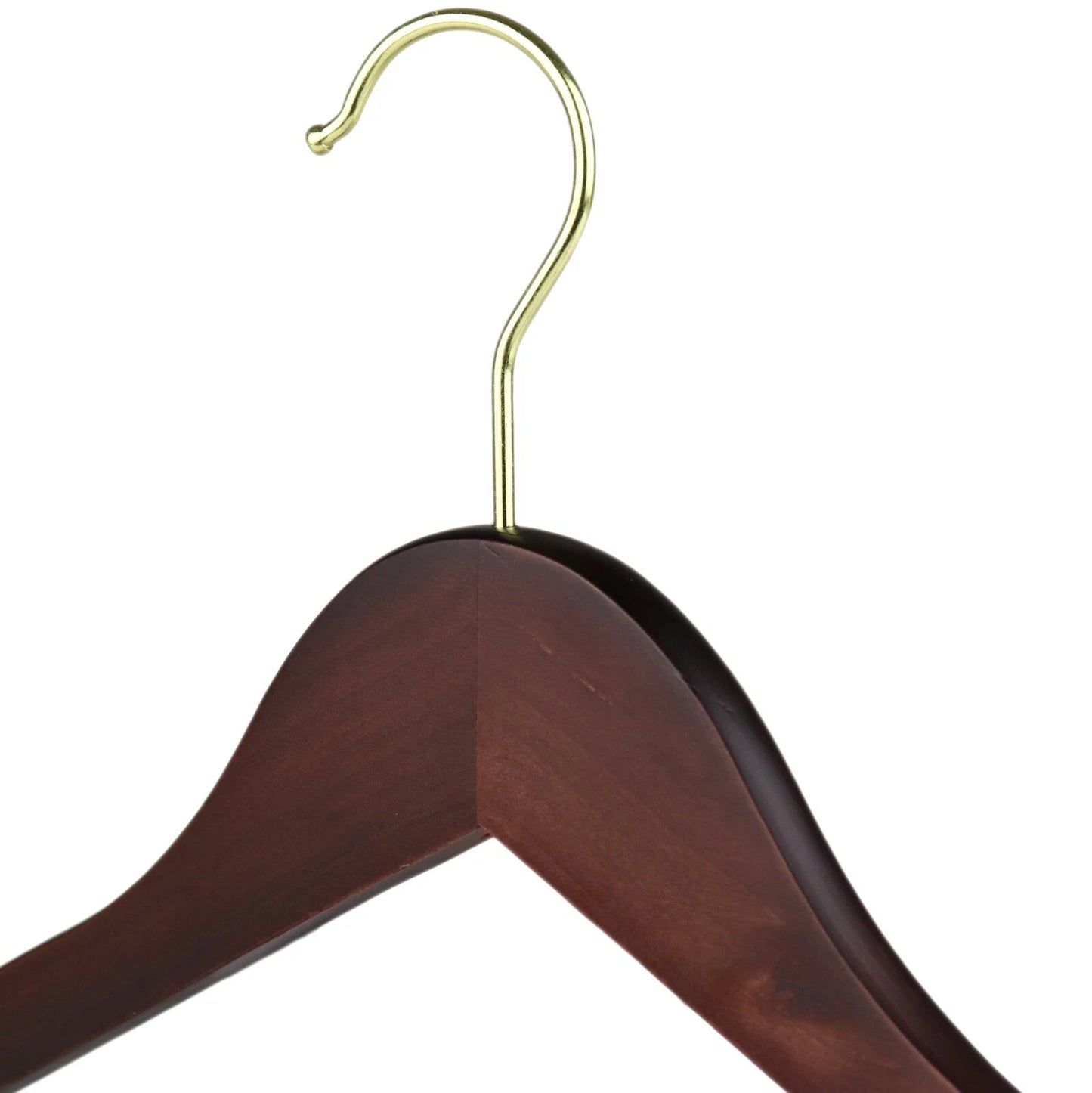 Antique Mahogany/Chrome - S/5 Wood Shirt Hanger